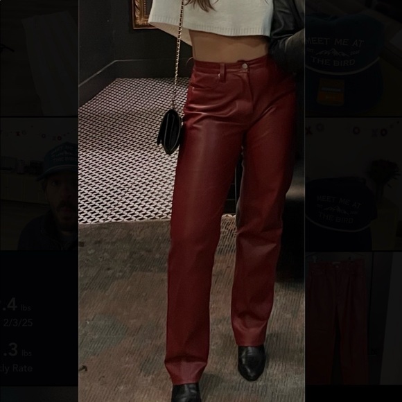 Pistola Cassie Super High Rise Straight Pant in Carmine size 28 - Picture 4 of 4